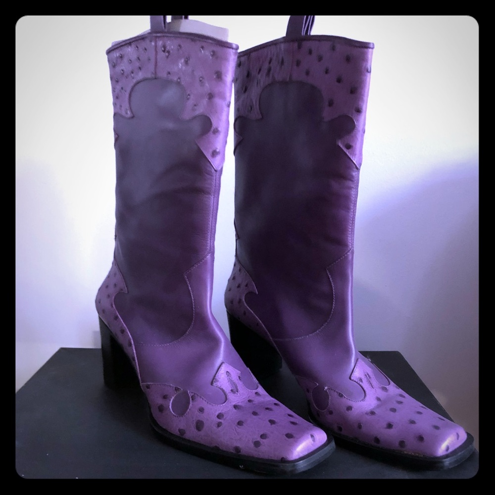 Ostrich Skin Boots